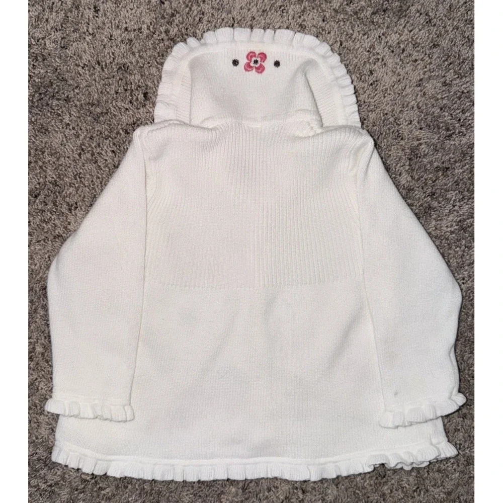 Gymboree Fall For Autumn Embroidered Flower Sweater‎ White Girls 2T